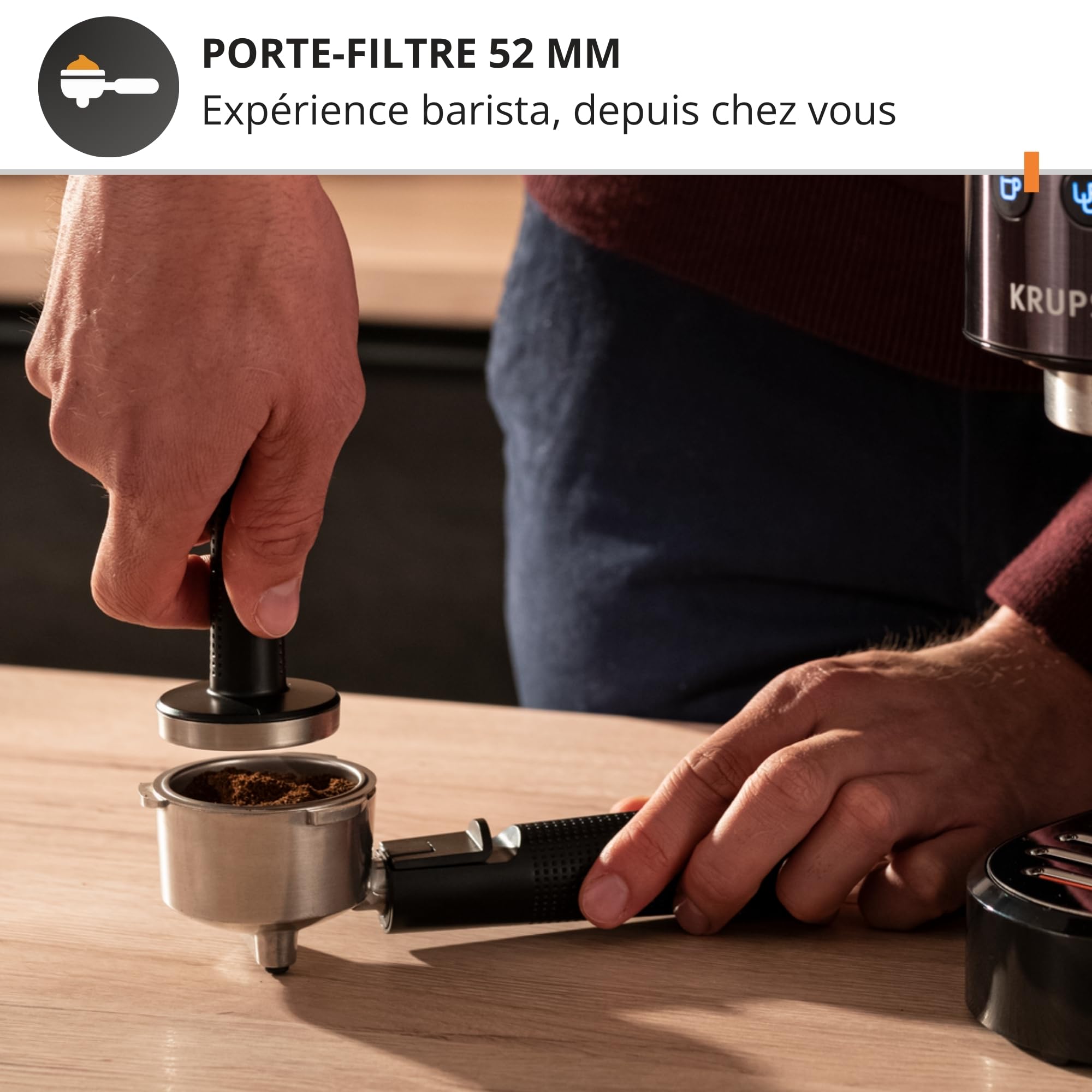 Krups Virtuoso+, Espresso Machine, Pump Coffee Machine, Espresso