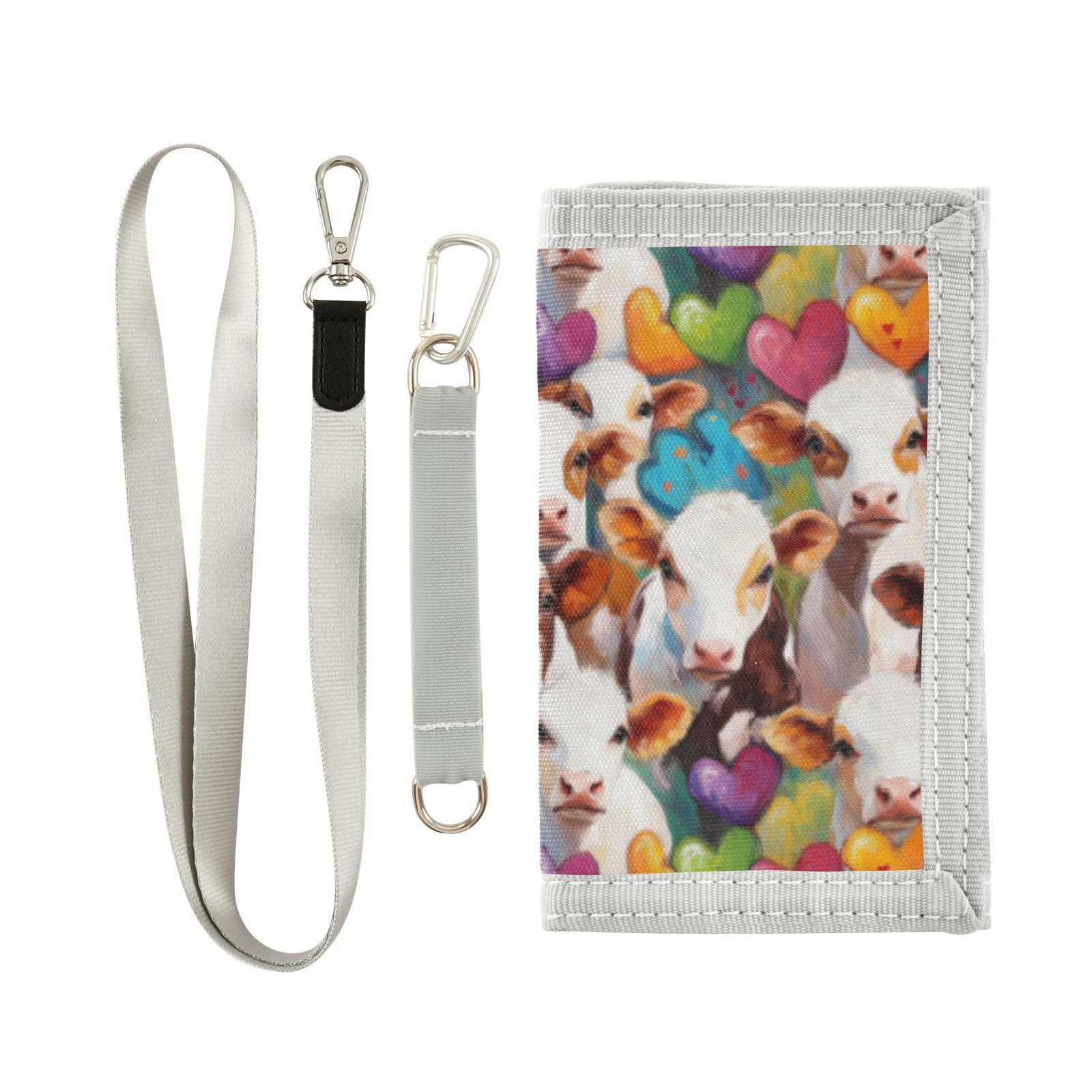 Wusikd Cute Calves Kids Wallet for Boys Girls Toddler Trifold Wallet Novelty Wallet for Teens Women Men