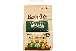 Keoghs Mature Irish Cheese & Onion 6 Pack Hand Cooked Potato Crisps