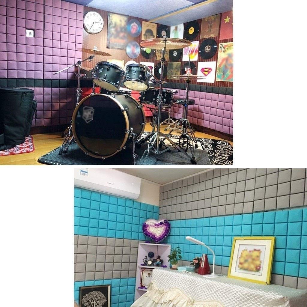 Dźwiękoszczelne panele piankowe barowe, 10 szt. Panele akustyczne ochrony środowiska Studio Biuro Dźwiękochłonna bawełna (niebieski) (niebieski)