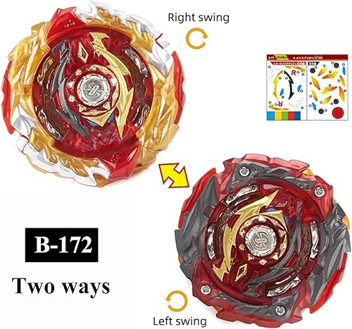 Miniatura 3 de Cxdhzlx - Juego de camiseta giratoria de batalla, juguetes de giroscopio, 8 ráfagas de giroscopio con lanzadores de 2 vías, juego de batalla de