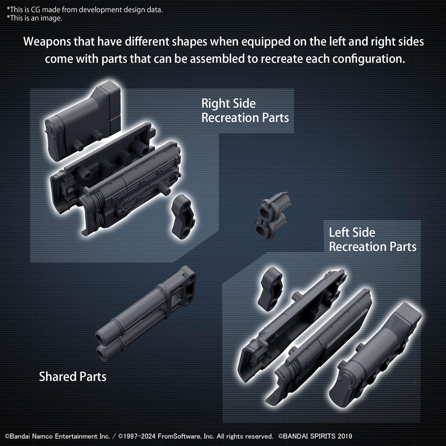 Bandai Hobby - Armored Core VI Fires of Rubicon - #02 Option Parts Set - Weapon Set 02 30 MM 1/144 Model Kit - Image 4