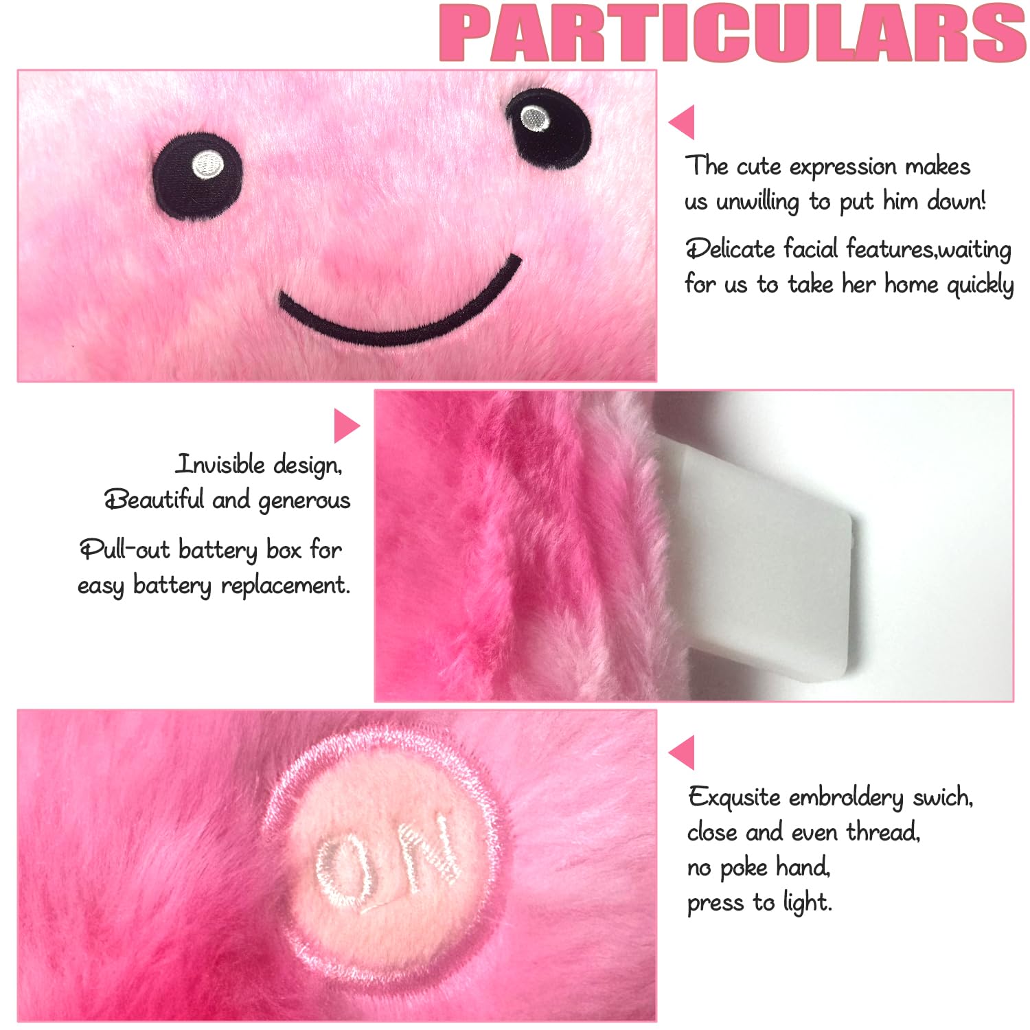 Kyduu Cuddly LED Cushion, LED Star Pillows, Light up pillow cushion, Star toy, Sensory toys for autism Glo pals, Glow pals - Image 3