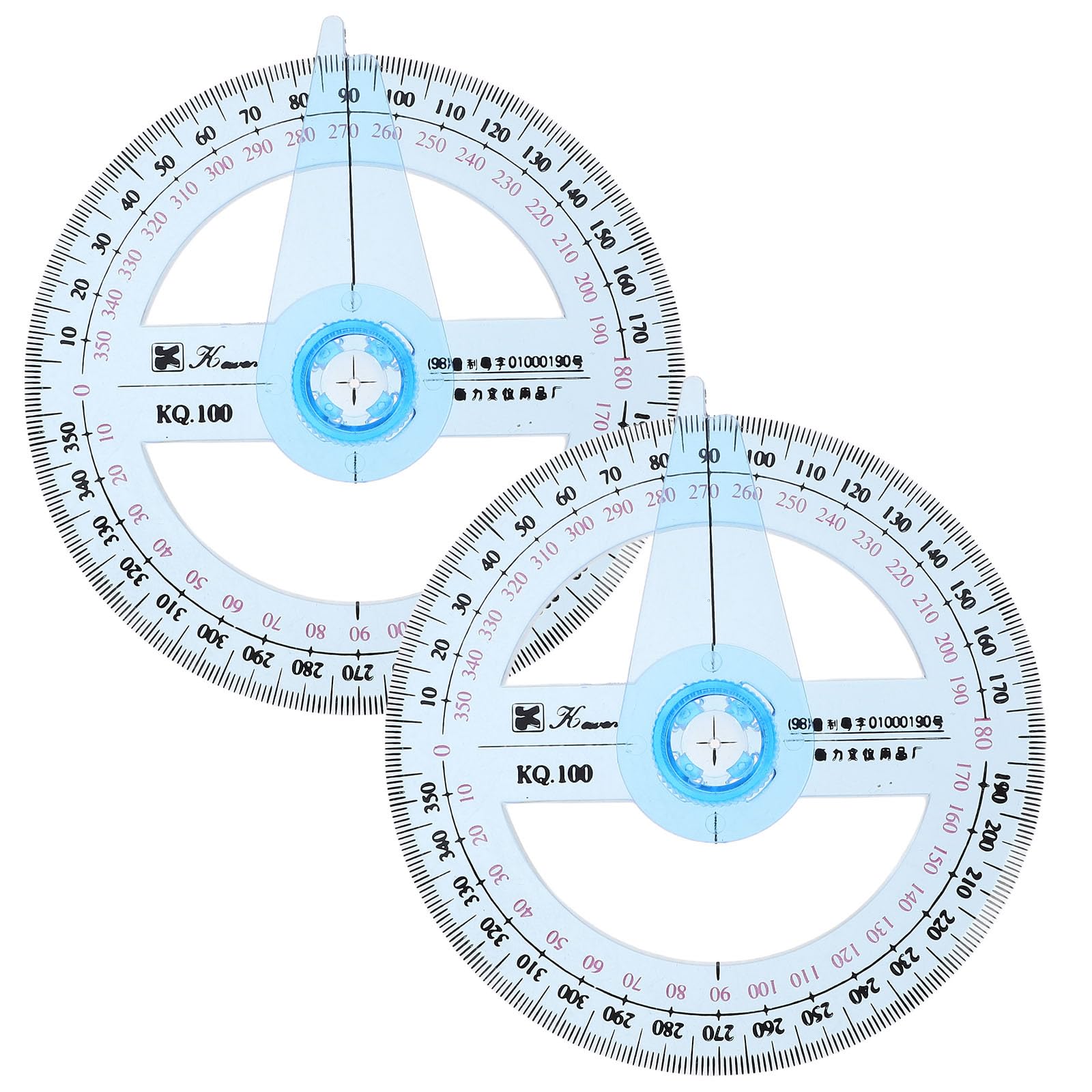 TOYANDONA 2Pcs Circle Protractor Protractor Ruler Protractor Measuring Tool 360-degree Protractor for Kids Classroom
