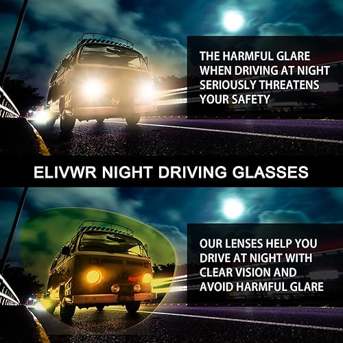 Miniatura 5 de TJUTR Gafas de visión nocturna para mujer, gafas polarizadas de conducción nocturna que reducen el deslumbramiento, gafas nocturnas con protección