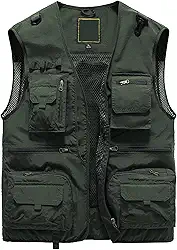 Colete masculino de verão para trabalho ao ar livre com vários bolsos para fotografia de pesca fina