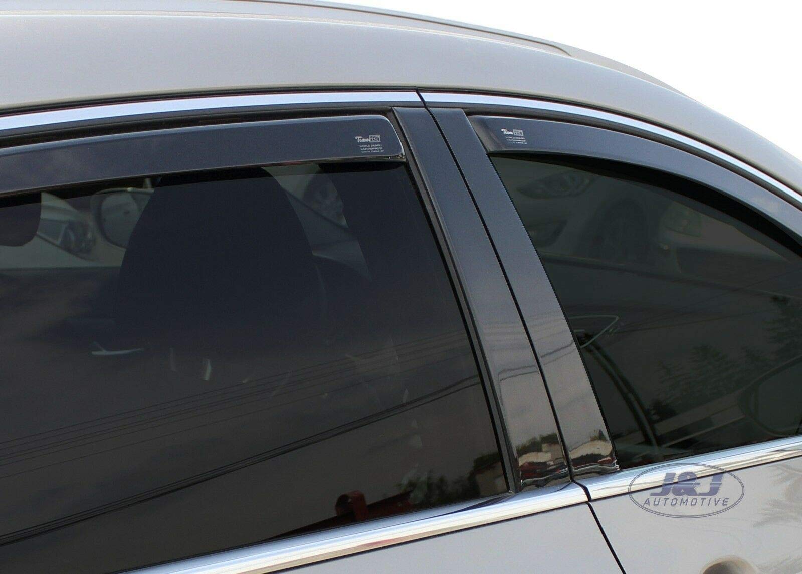 J&J AUTOMOTIVE Windabweiser passend für Hyundai i40 2011-2019 4tlg, Heko Regenabweiser Vorne Hinten Getönt Dunkel Passform