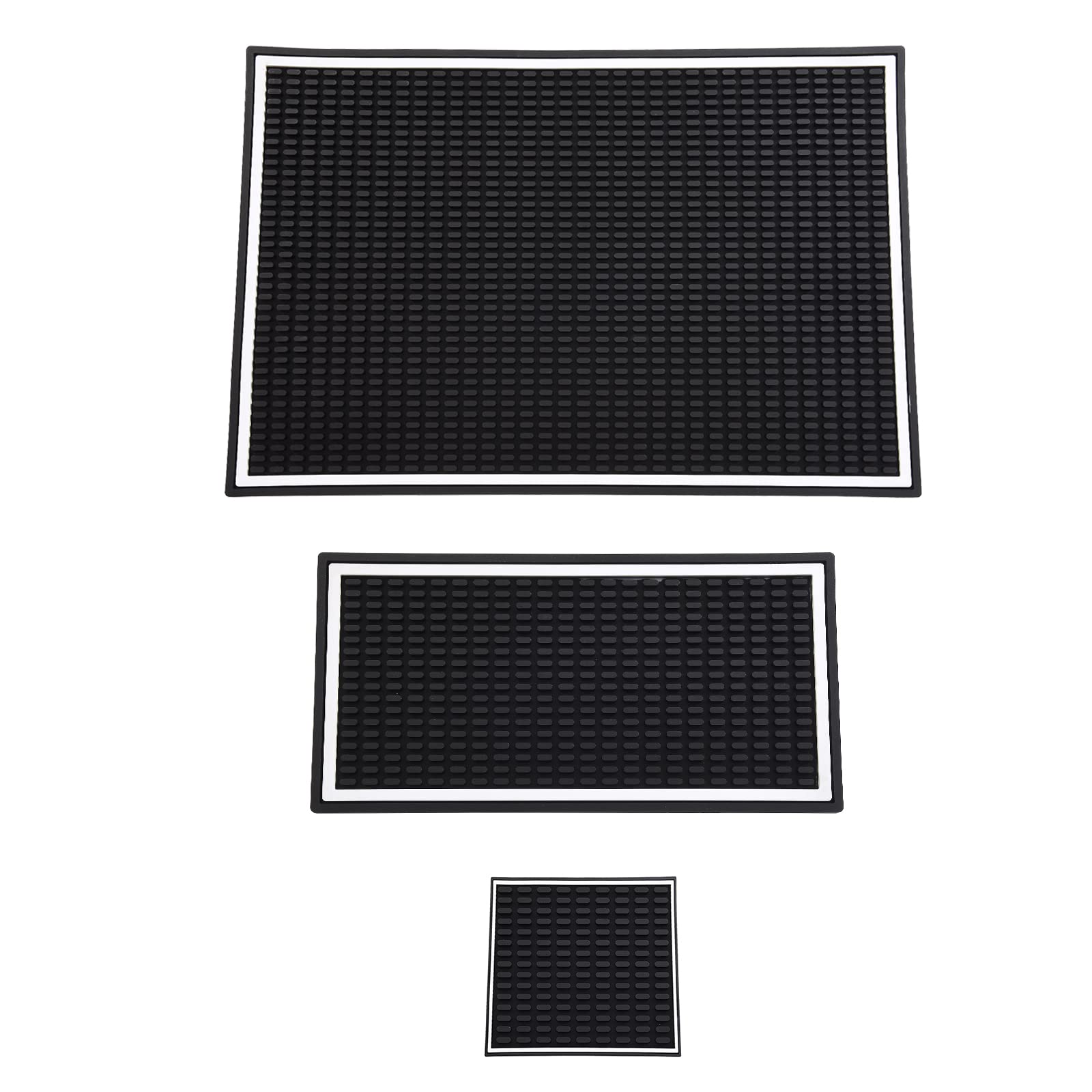 3 alfombrillas de barra para derrames, alfombrilla antideslizante para secar platos, tapete de secado de vidrio, tapete de goma para servicio de barra de derrames para cocina en el hogar