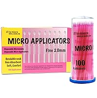 Vista 8 de LA MIERE 400pcs cepillos micro dentales de los aplicadores finos, microswabs disponibles superfino 4.9 ft m blanco