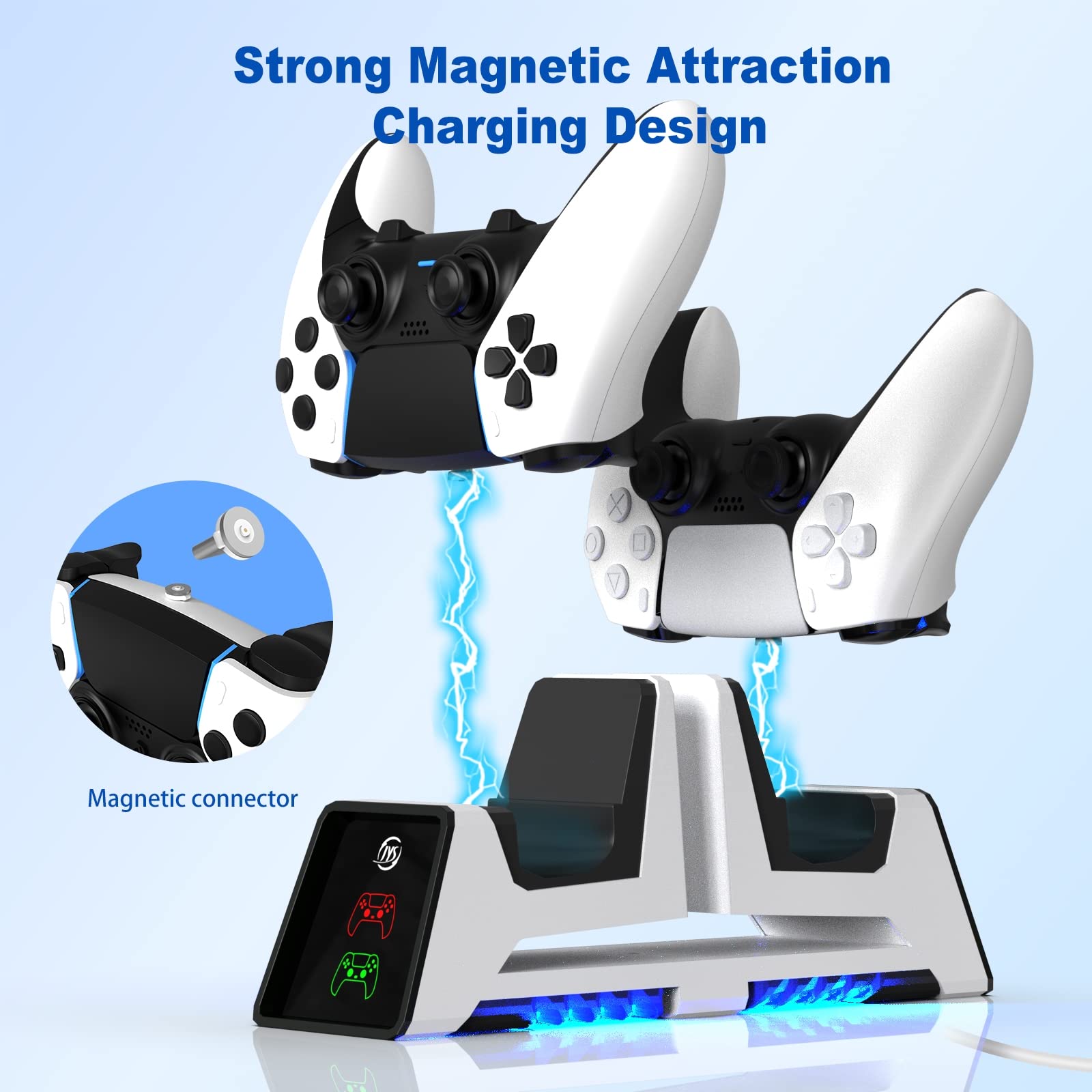 Supporto della stazione di ricarica del controller e set di cavi di ricarica per PS5 Elite, supporto di visualizzazione del caricabatterie della maniglia, controller di gioco VR Accessori di ricarica