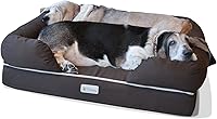 PetFusion Ultimate Orthopedic Dog Bed: 4" Memory Foam, Waterproof Liner, Washable Cover, Bolster Support - Medium/Large 36x28x9"