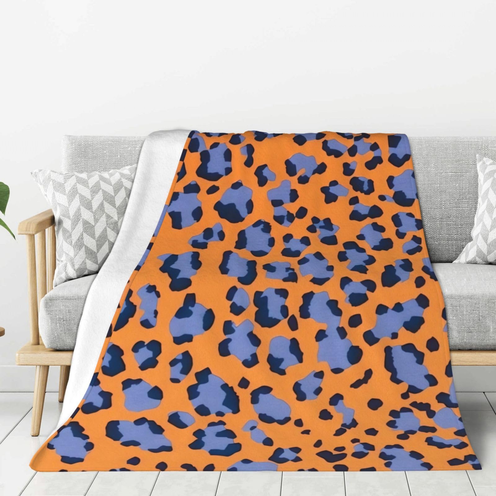 Couverture polaire pour lit et canapé : confort léopard multicolore