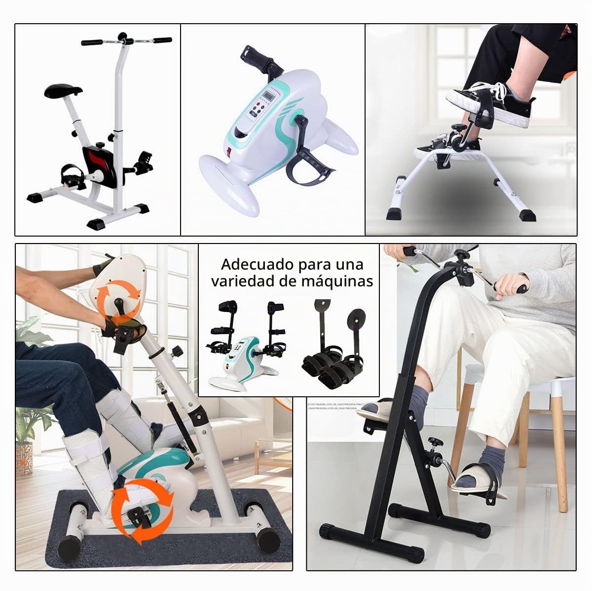 Soporte Protector De Piernas Para Máquina de Rehabilitación De Pedales, 1 Par Protectores De Piernas Para Mini Bicicleta Estática Eléctrica Para Ancianos, Discapacitados Discapacitados, Hemiplejía