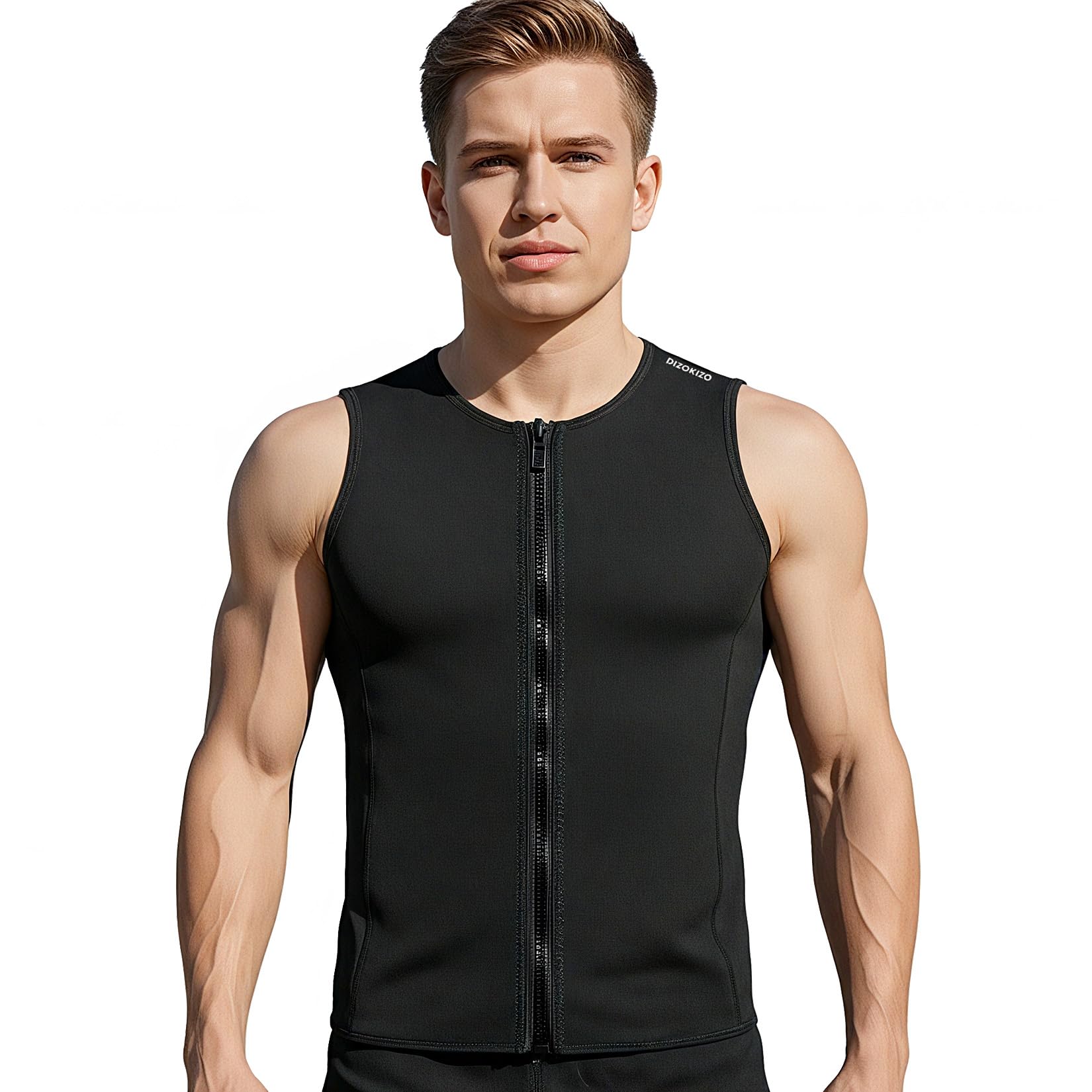 Wet Suits for Men Women, 3mm Neoprene Vest Top Sleeveless Wetsuits Jacket, Front Zip Wetsuit Top for Scuba Diving Kayaking Surfing Swimming