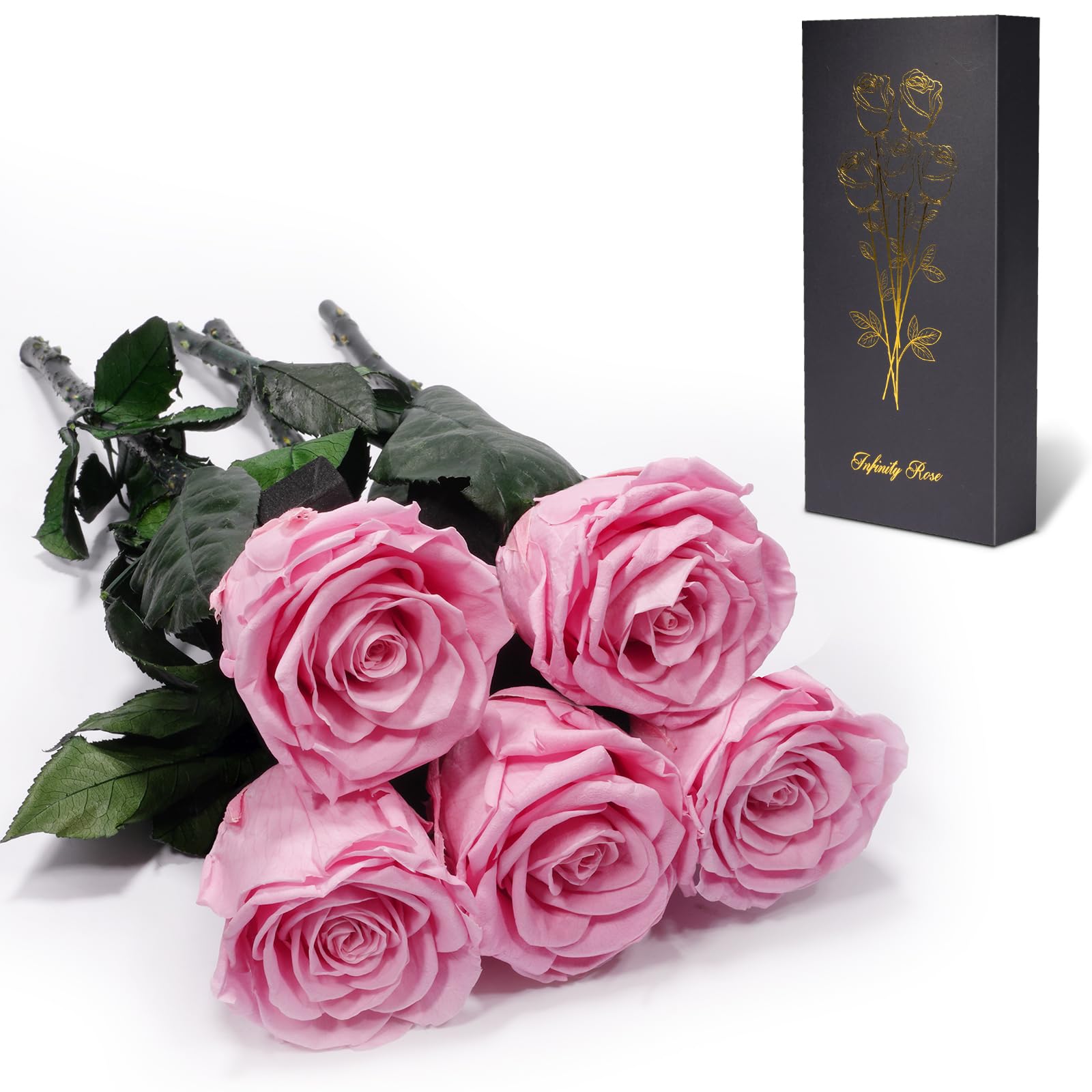 Yamonic Rosa Eterna Regalos para Mujer, Rosa Preservada con Tallo Regalo Dia de la Madre Regalo Cumpleaños Mujer, Flores Preservadas Regalos Madre, Rosa Eterna Natural Preservada Regalo San Valentín — view 14