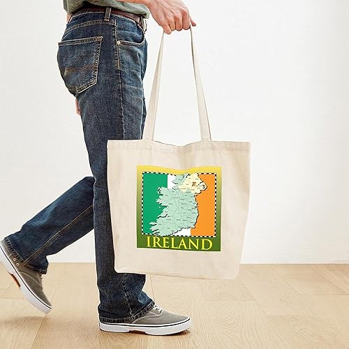 Miniatura 4 de CafePress Ireland Map And Flag Tote Bag Natural Canvas Tote Bag, Cloth Shopping Bag