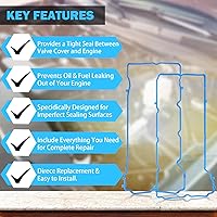 Vista 5 de Juego de juntas de tapa de válvula - Compatible con 3.6L V6 Dodge Journey, Durango, Avenger, Jeep Cherokee, Wrangler, Ram 1500, ProMaster, Chrysler