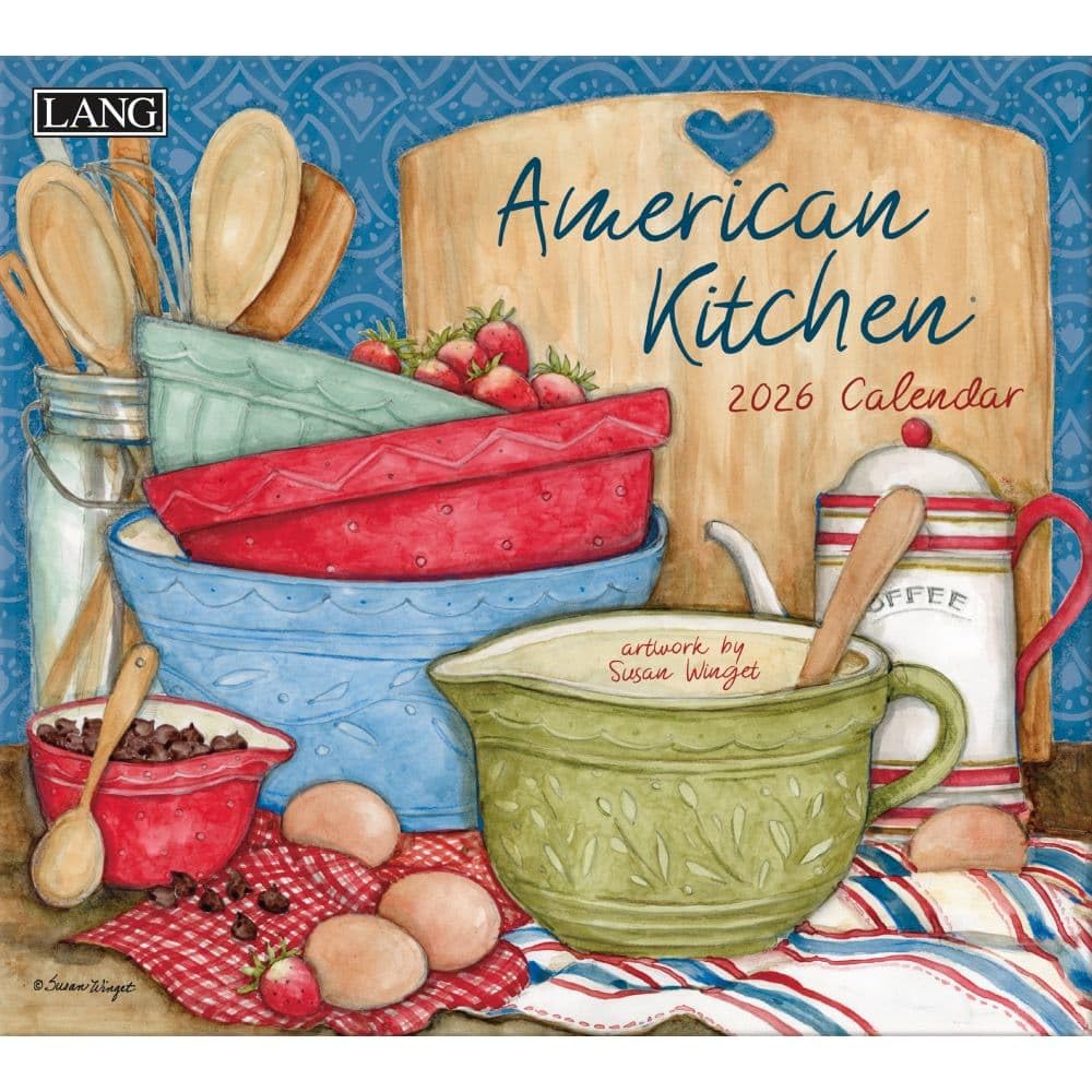 Amazon.co.jp: Lang American Kitchen 2026年壁掛けカレンダー – 12