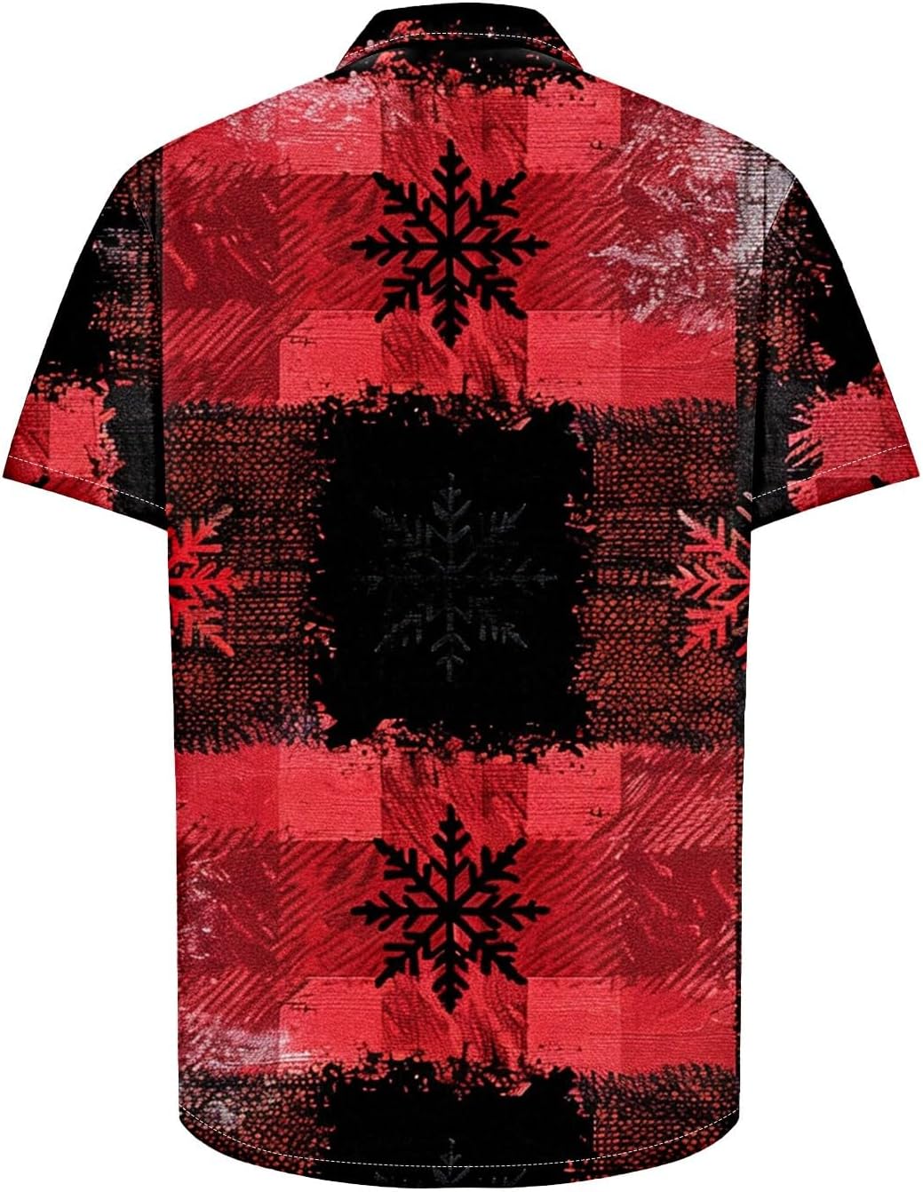 Xmas Graphic Shirts for Men Novelty 3D Christmas Tree Santa Hawaiian Shirt Button Down Short Sleeve Bowling Shirts