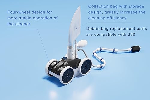 Miniatura 4 de Amptyhub Barredora lateral a presión de piscina solución profesional para limpiar su piscina