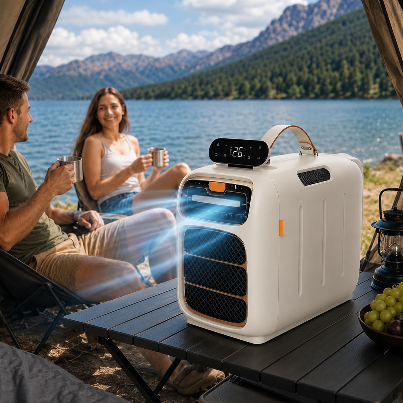 AETEREOS Portable Air Conditioner, 4800 BTU / 1400 W Camping AC Unit