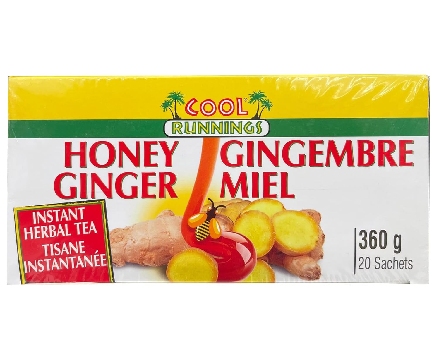 Cool Runnings Honey Ginger Instant Herbal Tea, 360g/13oz {Imported from Canada}