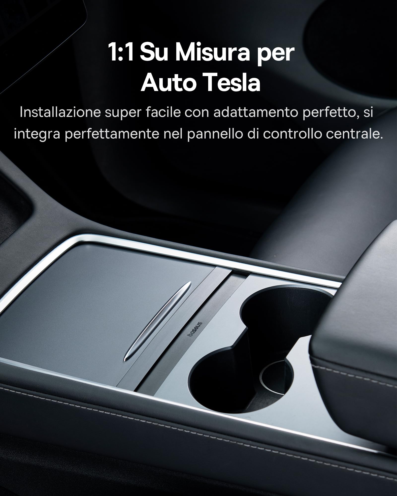 Baseus Hub USB 45W per Tesla Model Y e Model 3 2021 2022 2023, Caricabatteria Auto Multiporta 4 in 1, Docking Station con Hub Estraibile e Cavo di Ricarica Rapida, Accessori Model 3 e Model Y