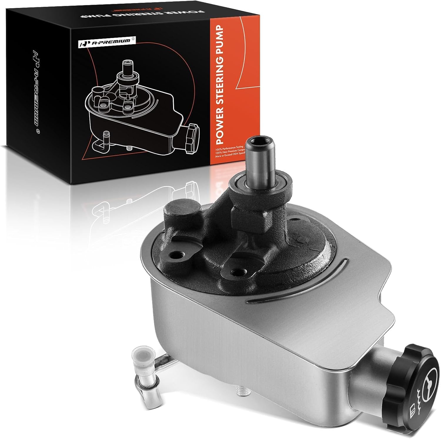 A-Premium Power Steering Pump, with Reservoir, Compatible with Chevrolet & GMC & Cadillac & Hummer - 1996-2014 - Silverado 1500, Suburban 1500, Escalade, Cheyenne, Avalanche 1500, Sierra 1500, Yukon