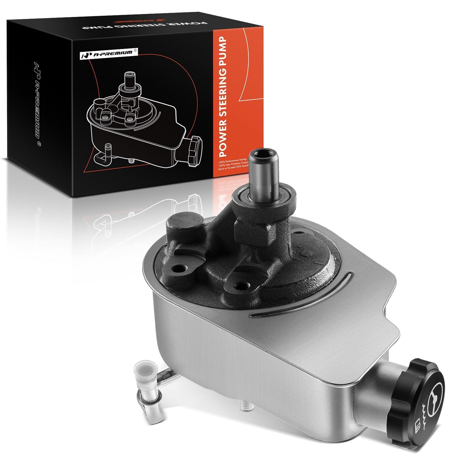 A-Premium Power Steering Pump, with Reservoir, Compatible with Chevrolet & GMC & Cadillac & Hummer - 1996-2014 - Silverado 1500, Suburban 1500, Escalade, Cheyenne, Avalanche 1500, Sierra 1500, Yukon