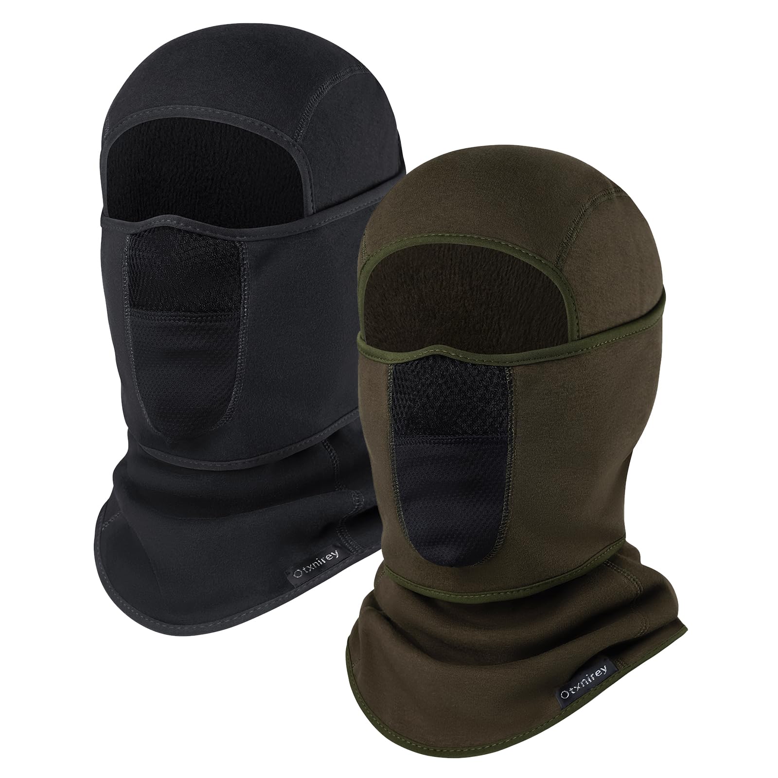 Balaclava Ski Mask (with Breathable Holes) Windproof Winter Fleece Neck Face Warmer for Men&Women?Black+Army Green?