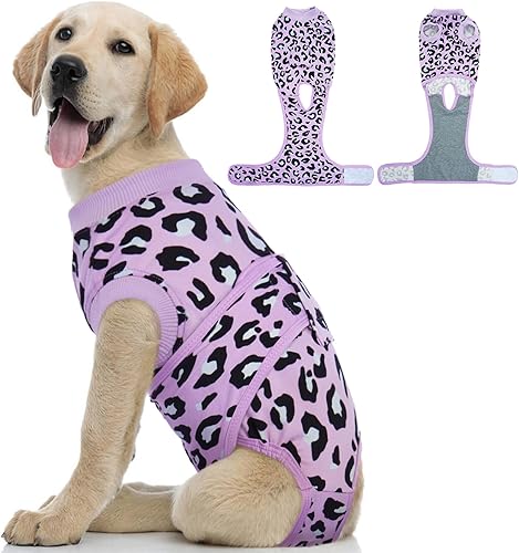 Kuoser Traje de Recuperación para Perros Después de la Cirugía, Mameluco Quirúrgico Profesional para Perros Machos y Hembras Esterilizados o