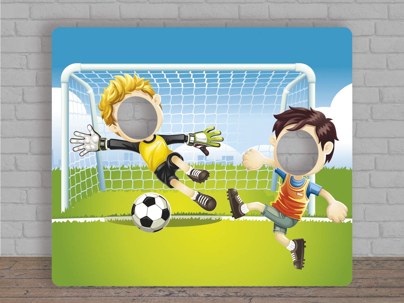 Photocall en Cartón de Fútbol | 130x112cm | Económico y Original | Troquelado