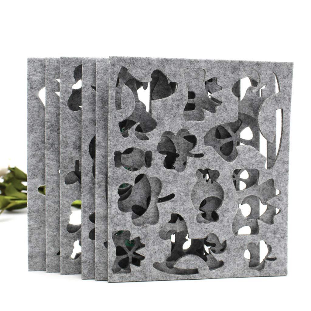 6pcs Wool Felt Mold Needle Felting Craft Stencil Applique Needlework Tool Handicraft