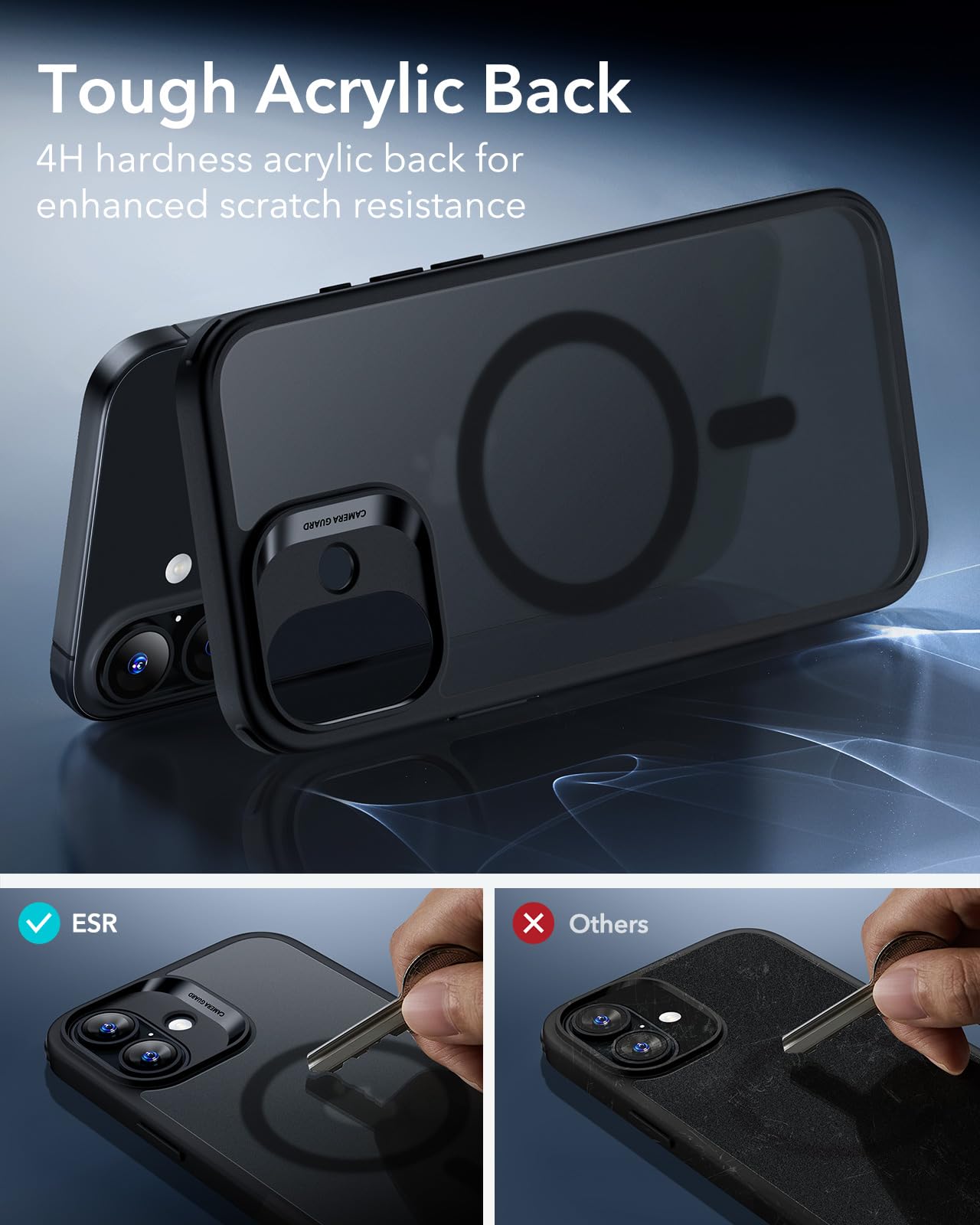 ESR Classic Hybrid for iPhone 17 Case, Frosted Black — Amazon image 6
