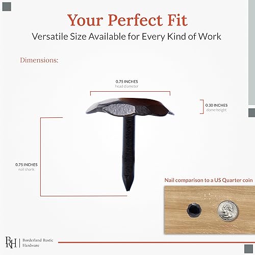 Miniatura 5 de Paquete de 50 clavos pequeños de 0.75 pulgadas, clavos decorativos, sujetadores de persiana, tachuelas de uñas decorativas para persianas de