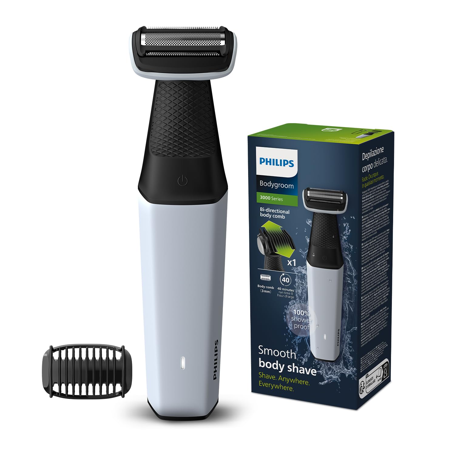 Philips Body Trimmer for Men-Clinically Tested for Sensitive Skin I Patented Pearl Tip & Hypo allergenic foilI Skin Safe Grooming I Trim or Shave Basis Your StyleI Showerproof I 2+1 Year Warranty – BG3007/01 Philips Body Trimmer for Men-Clinically Tested for Sensitive Skin I Patented Pearl Tip & Hypo allergenic foilI Skin Safe Grooming I Trim or Shave Basis Your StyleI Showerproof I 2+1 Year Warranty – BG3007/01