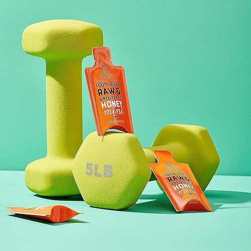 Miniatura 10 de Nature Nates Paquetes de mini miel cruda y sin filtrar bolsa  100 miel pura porción individual 049oz por paquete 033 onzas líquidas paquete de 20