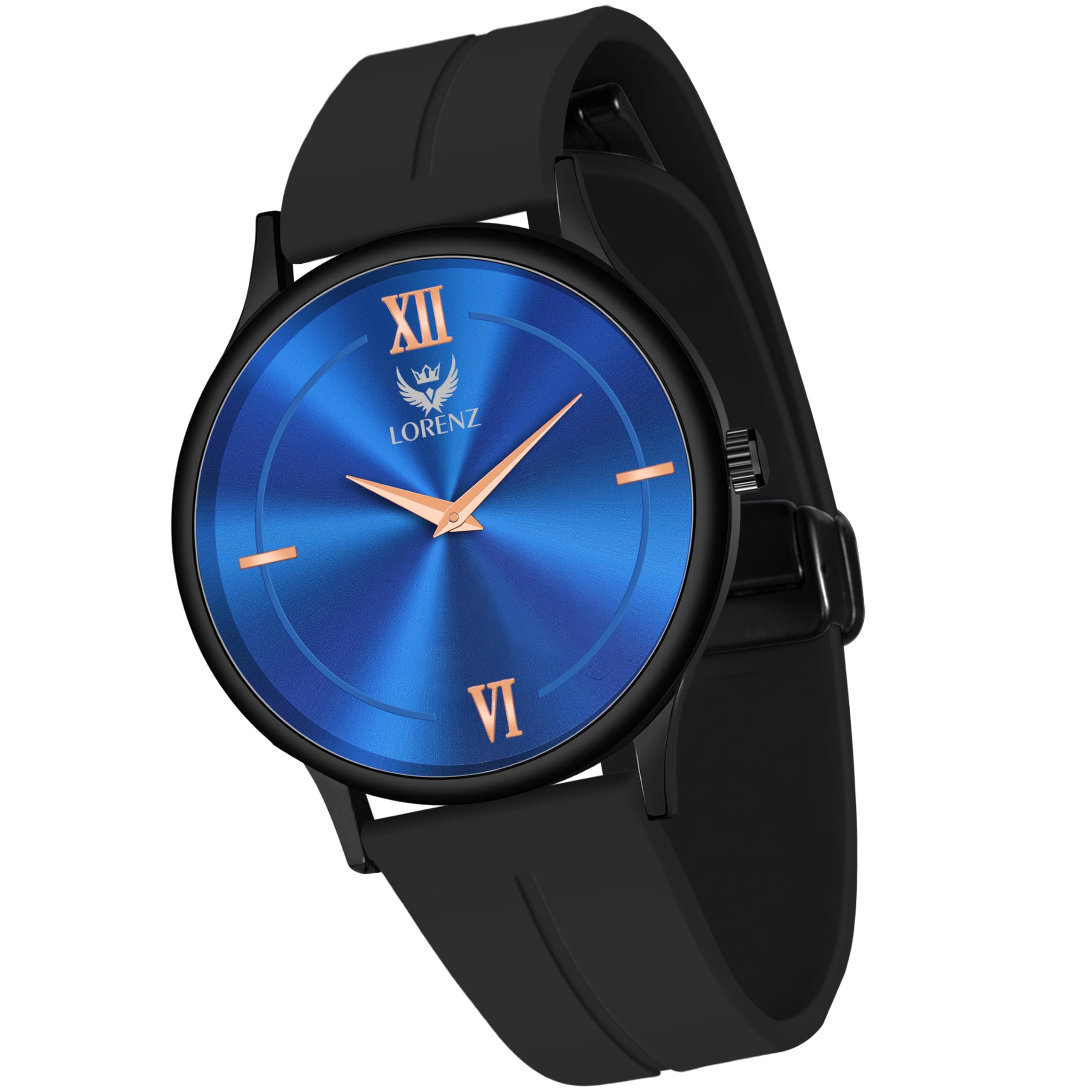 LORENZ Slim Case Analog Watch with Black Silicone Magnetic Adjustable Strap |Watch for Men & Women (B0CT3MX685) Amazon Price History, Amazon Price Tracker