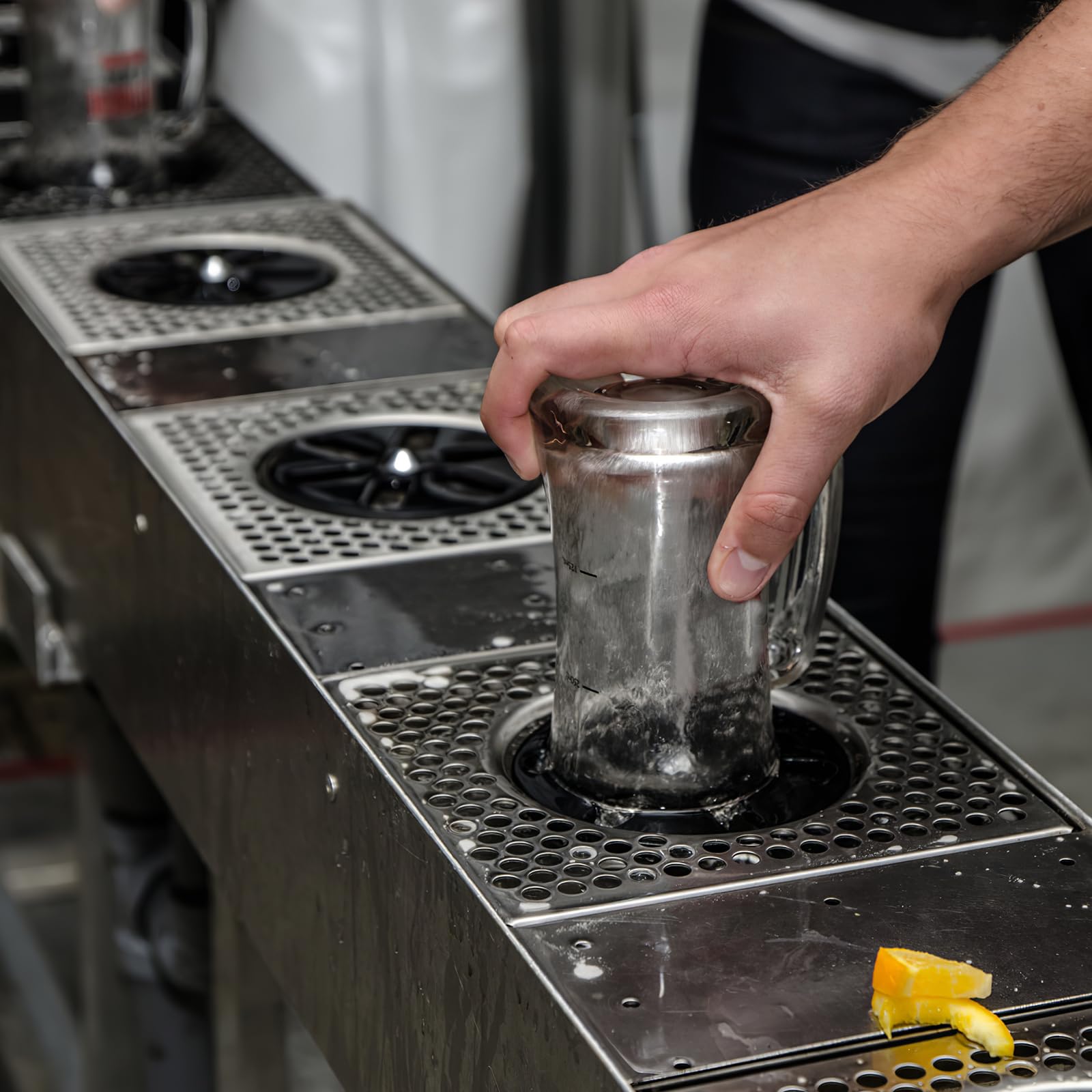 Uonlytech 2 Pz Lavabicchieri Sciacquabicchieri a Barra in Acciaio Inox Sciacquabicchieribicchiere Da Bar Per Birra Sciacquabicchieri Da Cucina Tazza in Acciaio Inossidabile Tè Al Latte