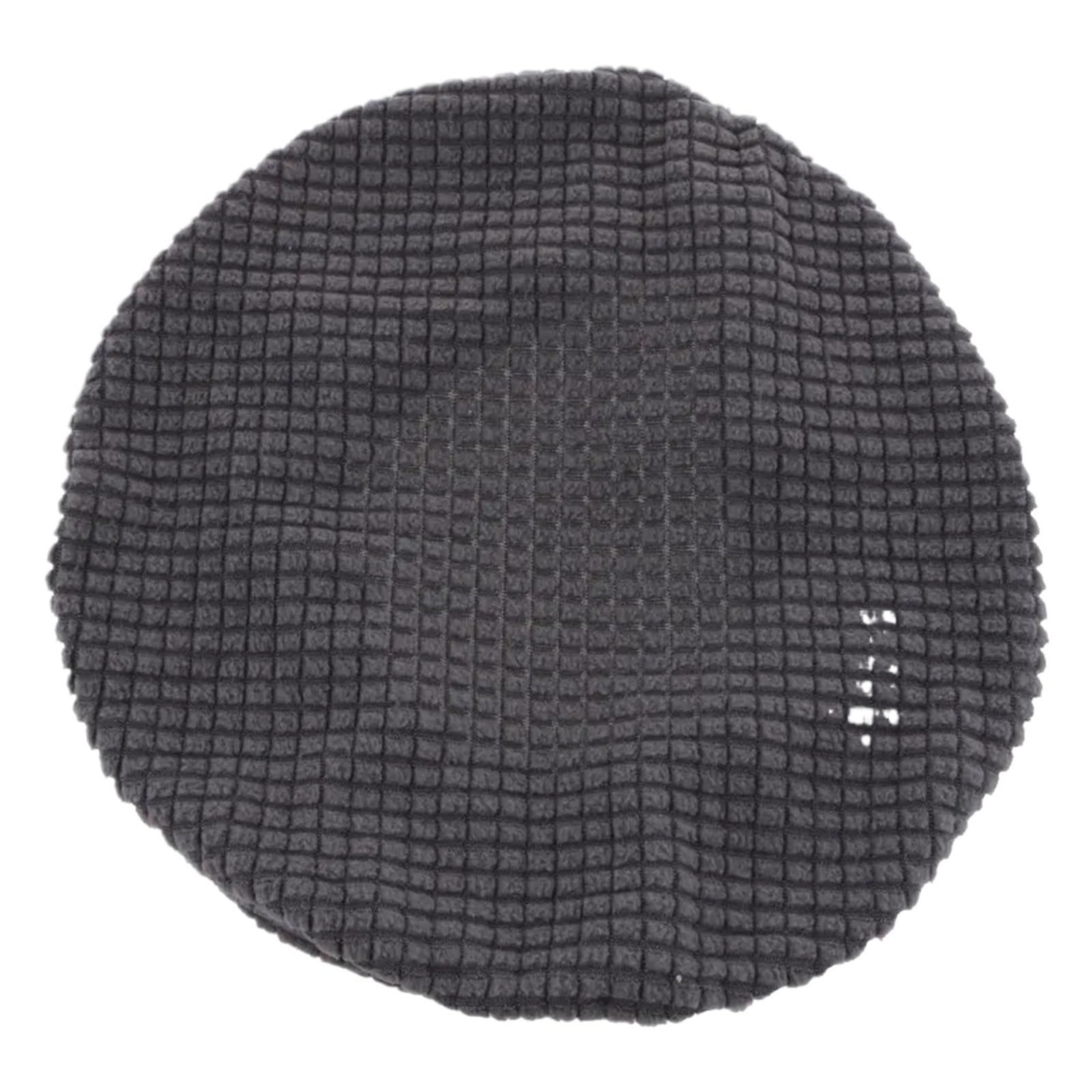 SHENJMAI Stool Covers Round Round Bar Stool Cover Chair Seat Cushion Stretchable Fits for 30-38cm / 12-15 Inch Stools(Deep Grey)