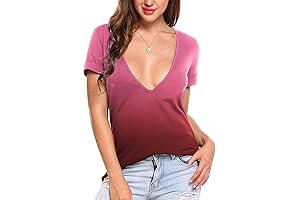 Women's Ombre V-Neck T-Shirt