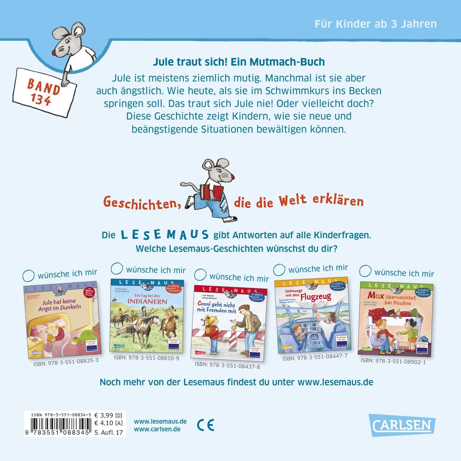 LESEMAUS 134: Jule traut sich!: Ein Mutmach-Buch (134)