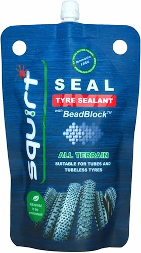 Squirt Sellador de neumáticos de bicicleta con tecnologĂa BeadBlock (4.1fl oz) Sellador de fugas de neumáticos sin cámaratubo, soluciĂłn de sellado Squirt Sellador de neumáticos de bicicleta con tecnologĂa BeadBlock (4.1fl oz) Sellador de fugas de neumáticos sin cámaratubo, soluciĂłn de sellado