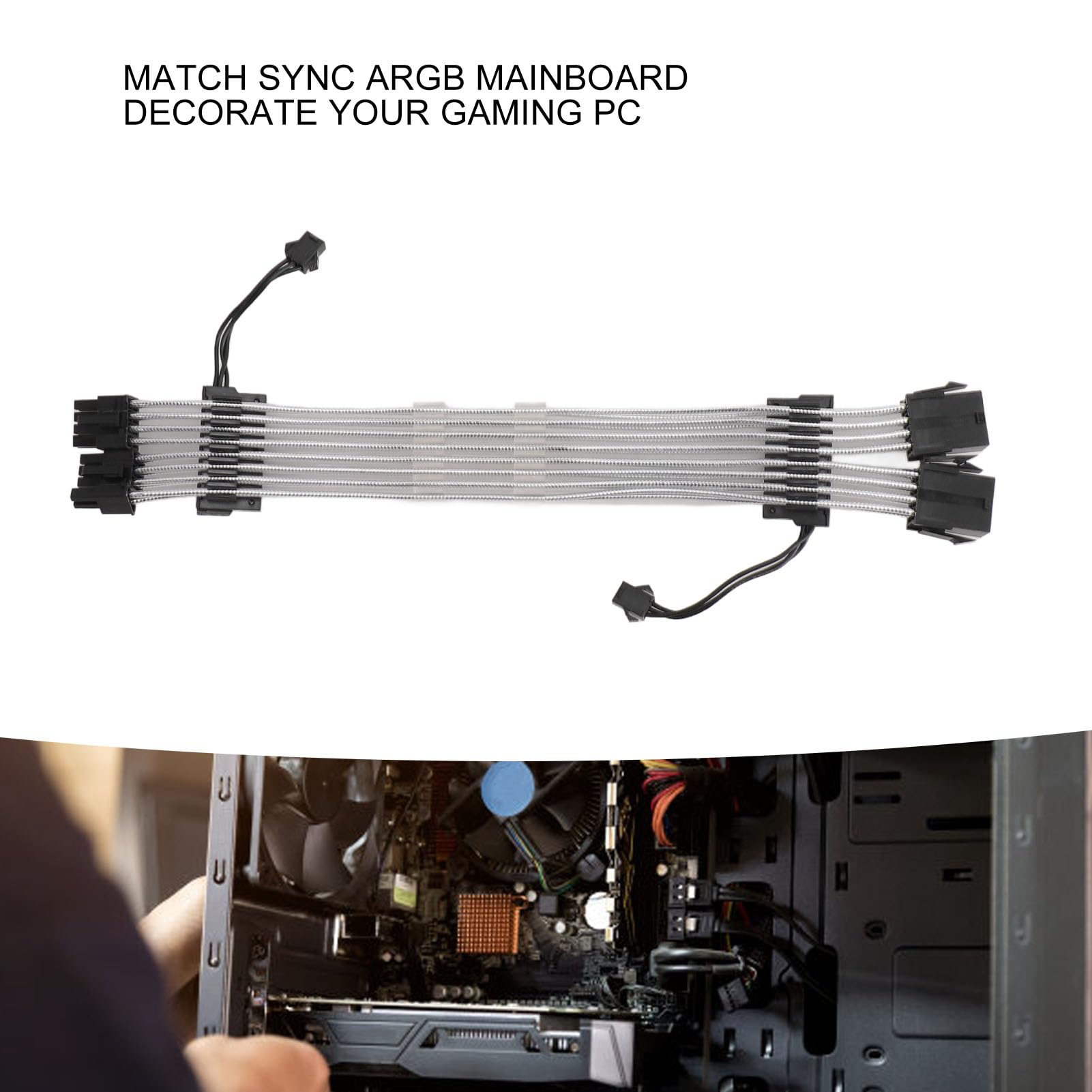 Cabos Rgb Pc Psu Argb Gpu Cabo De Alimentação 2x8 Pinos | Parcelamento