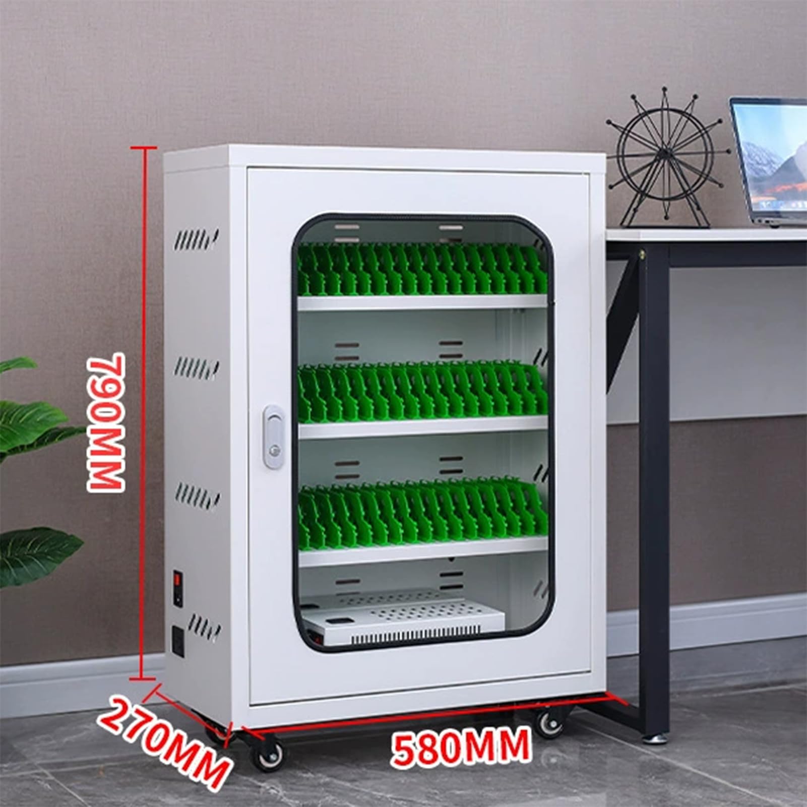 30-portowa szafka ładująca USB z kółkami i zamkiem, stacja ładująca wiele urządzeń do szkół, kościołów, lotnisk