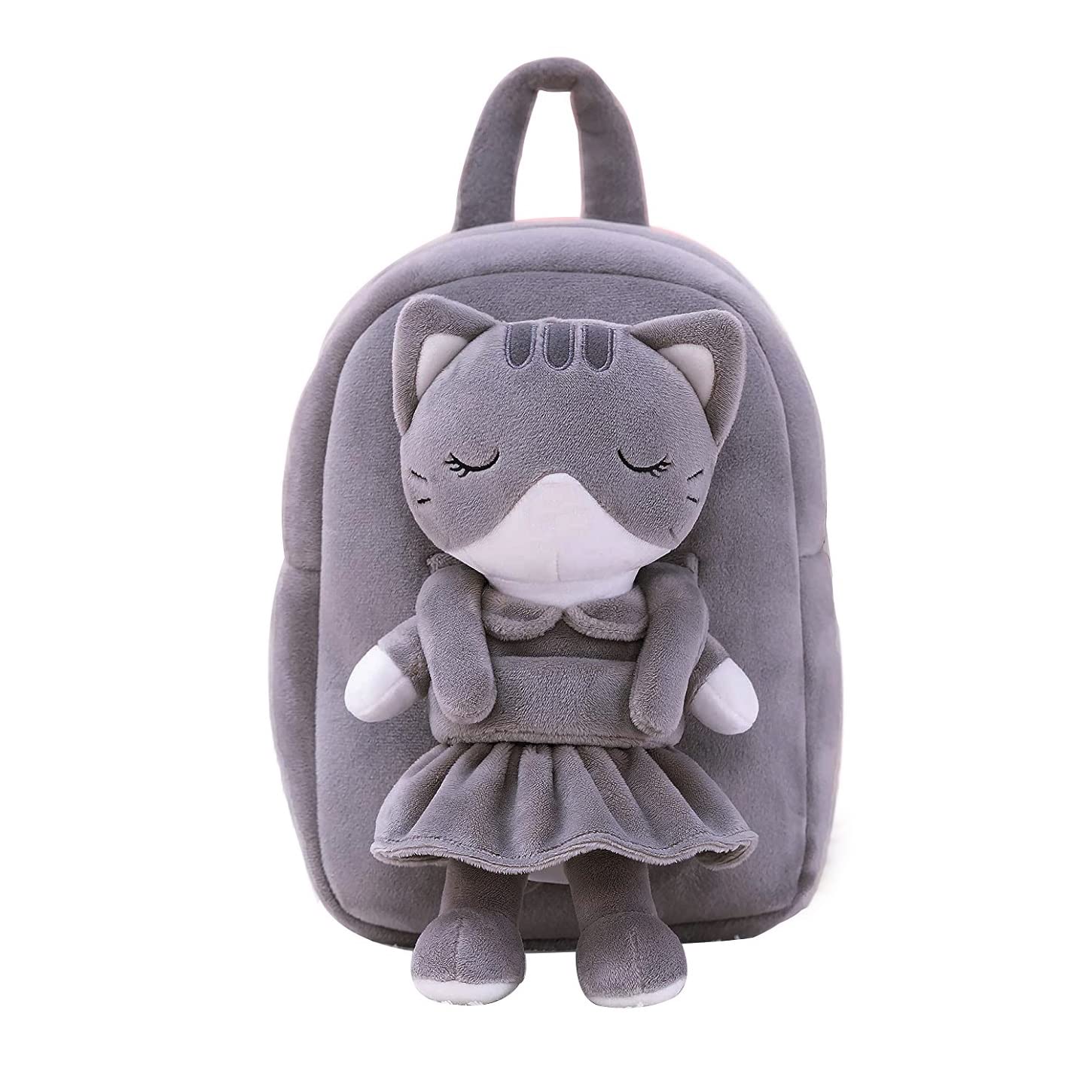 Kids Velvet School Bag soft plush standard Cute Backpack Baby Girl Preschool Mini Travel Bags Ideal for Baby Girl & Baby Boy & Toddlers Picnic Carry Travelling Bags (2-5 Years)