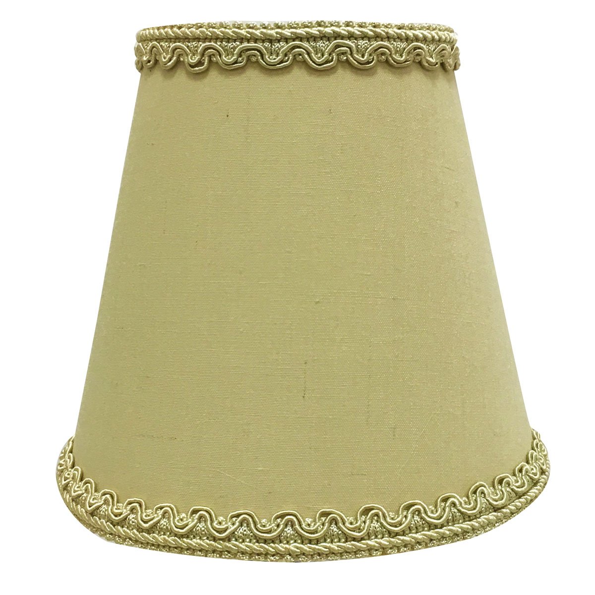 Royal Designs, Inc. Empire Chandelier Lamp Shade with Decorative Trim Flame Clip Fitter, CSO-1041-5AGL, 3 x 5 x 4.5, Antique Gold, 1 Pack