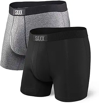 SAXX Men's Underwear - ULTRA Boxer Briefs with Built-In BallPark Pouch Support – Pack of 2, SMU