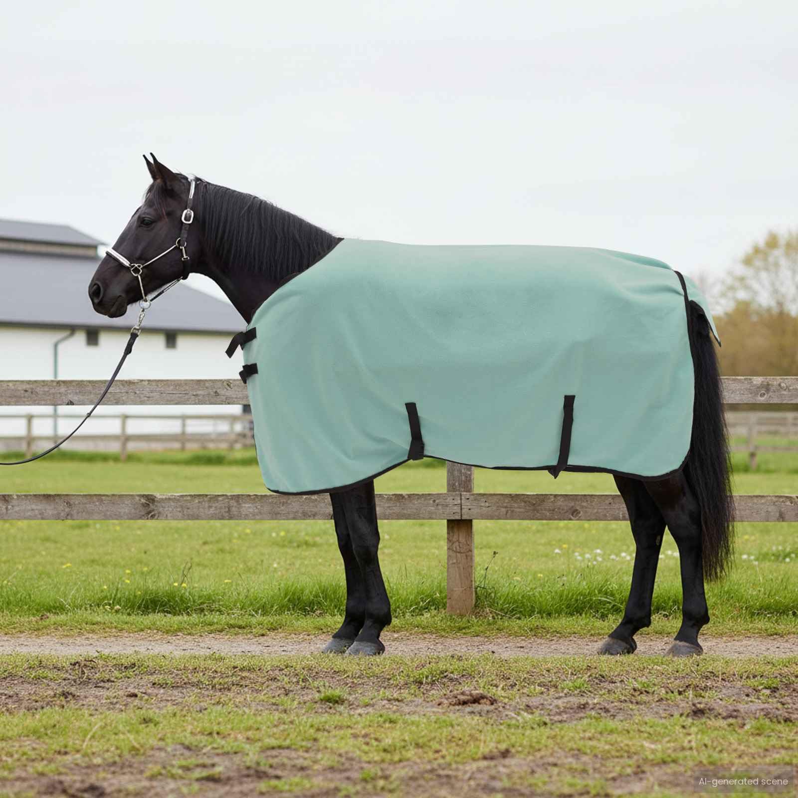 Manta para caballo, 85 cm, poliéster, transpirable, impermeable, resistente al viento, resistente al desgarro, para pastoreo, exterior, transición, protección cálida con correa ajustable