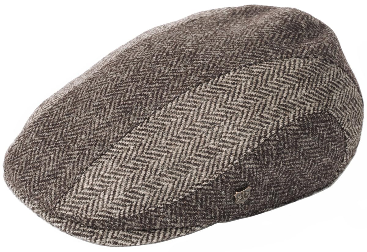 Failsworth Elston Wool Flat Cap in Light Brown, Size: Medium (57cm)